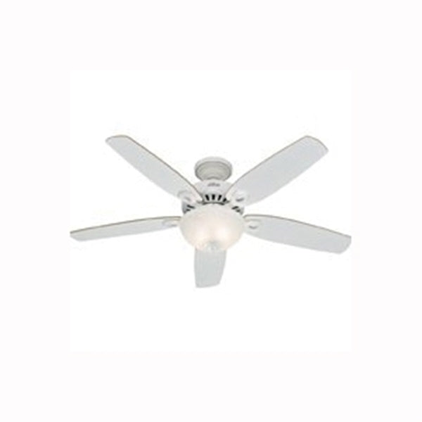 Hunter 53089 Ceiling Fan, 5-Blade, Beech/White Blade, 52 in Sweep, 3-Speed, With Lights: Yes
