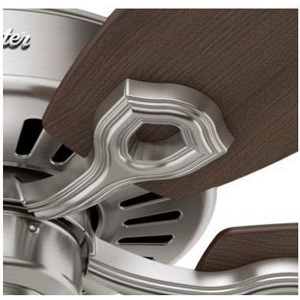 Hunter Builder Elite Series 53241 Ceiling Fan, 5-Blade, Brazilian Cherry/Harvest Mahogany Blade, 52 in Sweep, 3-Speed