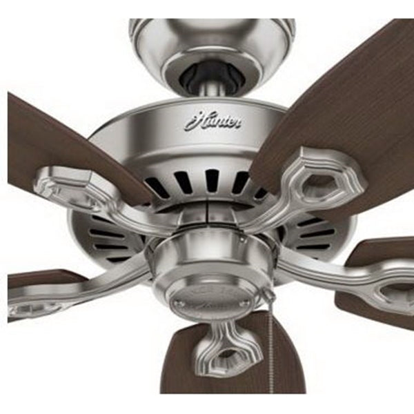 Hunter Builder Elite Series 53241 Ceiling Fan, 5-Blade, Brazilian Cherry/Harvest Mahogany Blade, 52 in Sweep, 3-Speed