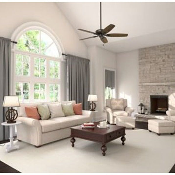 Hunter Builder Elite Series 53242 Ceiling Fan, 5-Blade, Brazilian Cherry/Harvest Mahogany Blade, 52 in Sweep, 3-Speed