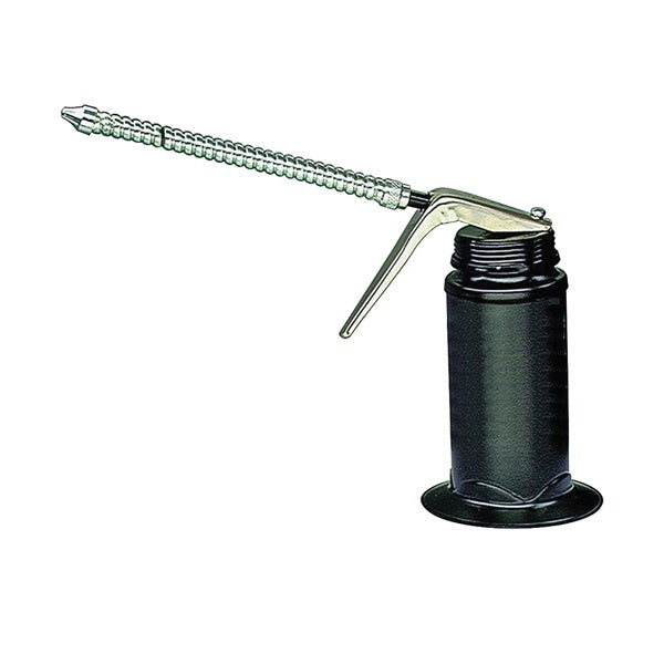 Lubrimatic 50-516 Pistol Pump Oiler, 6 oz Capacity, 5-1/4 in H, Flexible Spout, Steel, Epoxy-Coated