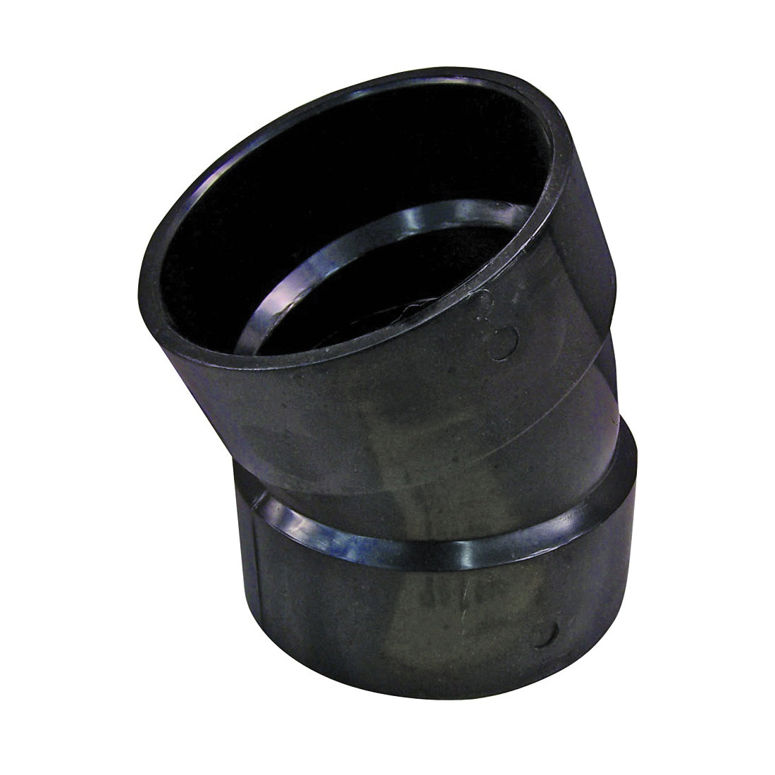 GENOVA 80840 Pipe Elbow, 4 in, Hub, 22.5 deg Angle, ABS, SCH 40 Schedule