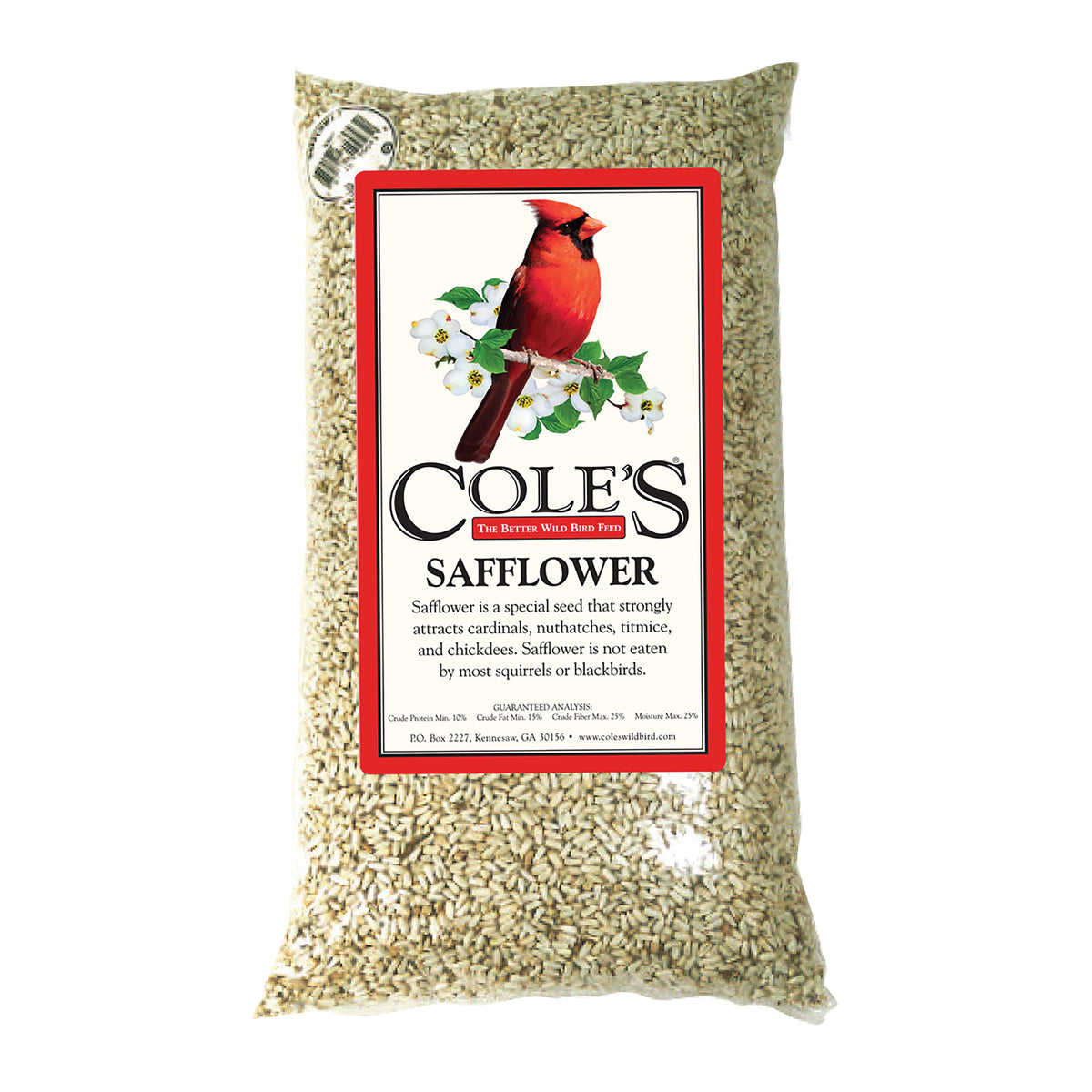 Cole&#39;s SA05 Safflower Bird Seed, 5 lb Package, Bag