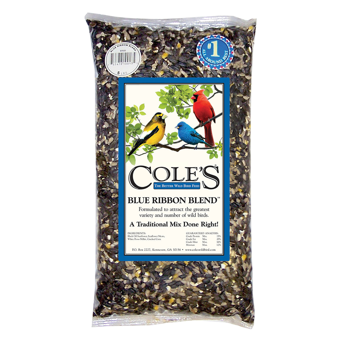 Cole&#39;s Blue Ribbon Blend BR10 Blended Bird Food, 10 lb Bag