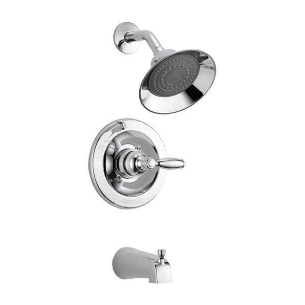 Peerless P188775 Tub and Shower Faucet, Brass, Chrome Plated