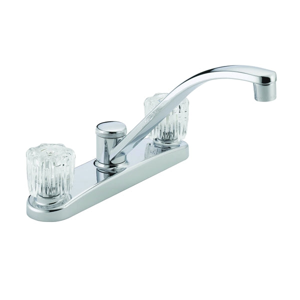 Peerless P299201LF Kitchen Faucet, 1.8 gpm, Chrome Plated, Deck Mounting, Knob Handle, Swivel Spout