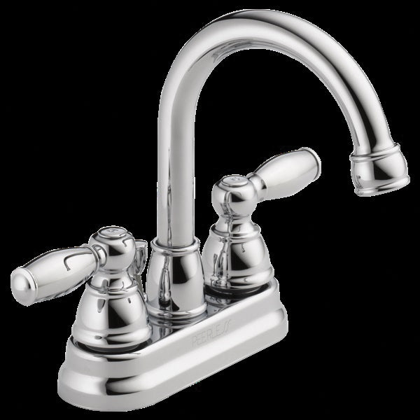 Peerless P299685LF-ECO-W Bathroom Faucet, 1.2 gpm, 2-Faucet Handle, Chrome Plated, Lever Handle, High Arc Spout