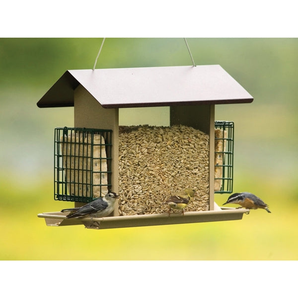 Stokes Select 38111 Large Bird Hopper Feeder, 8 lb, Metal/Plexiglas, 10.9 in H