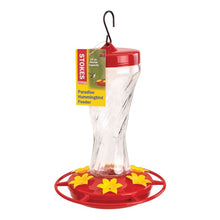 Load image into Gallery viewer, Stokes Select Paradise 38231 Bird Feeder, 14 oz, 6-Port/Perch, Glass/Plastic, Red, 9.62 in H
