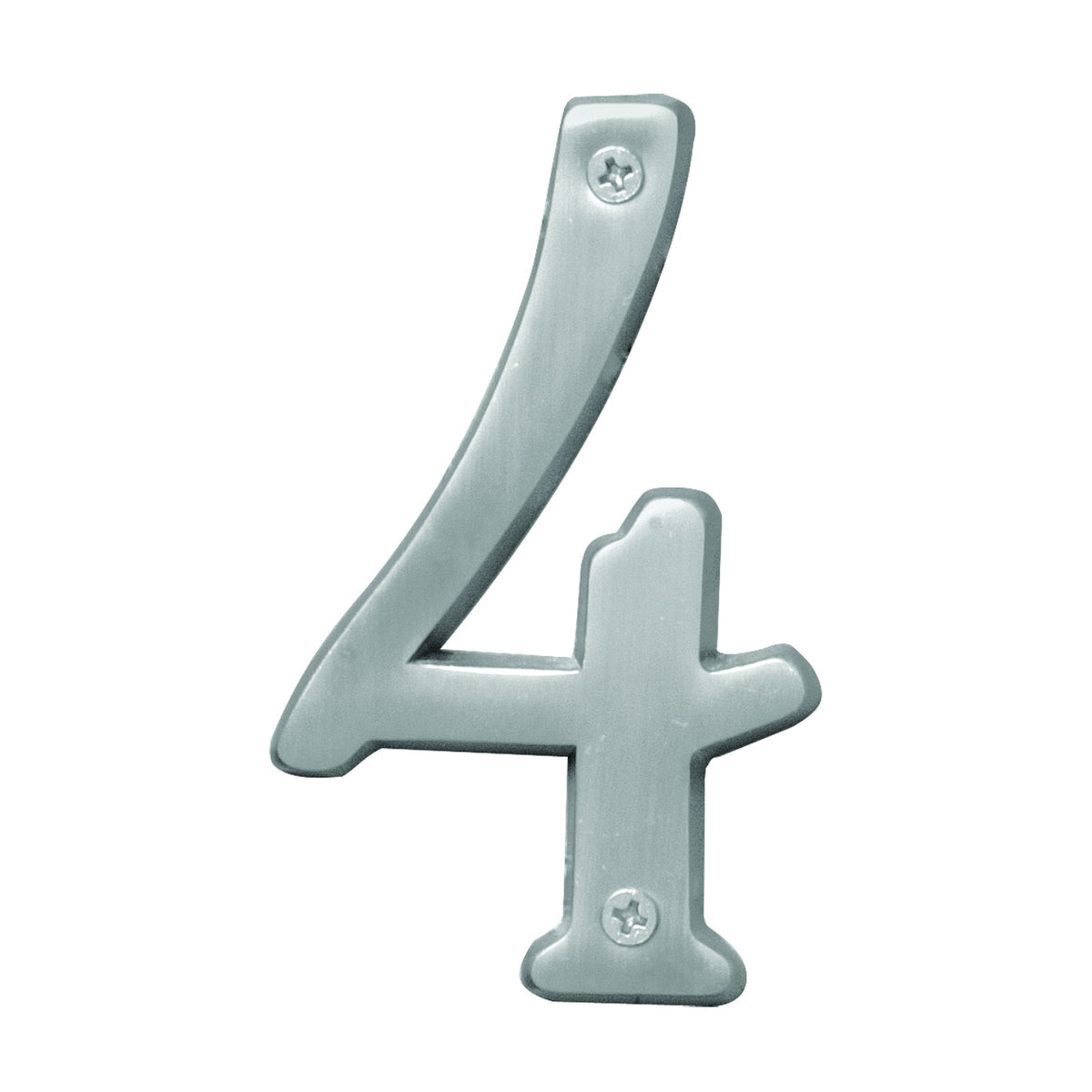 HY-KO Prestige Series BR-43SN/5 House Number, Character: 5, 4 in H Character, Nickel Character, Brass