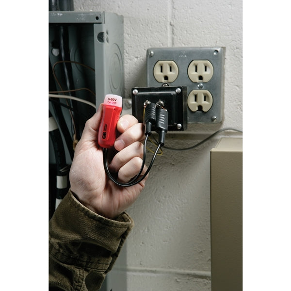 GB GET-3202 Twin Probe Circuit Tester, 5 to 50 V, Functions: Voltage, Red