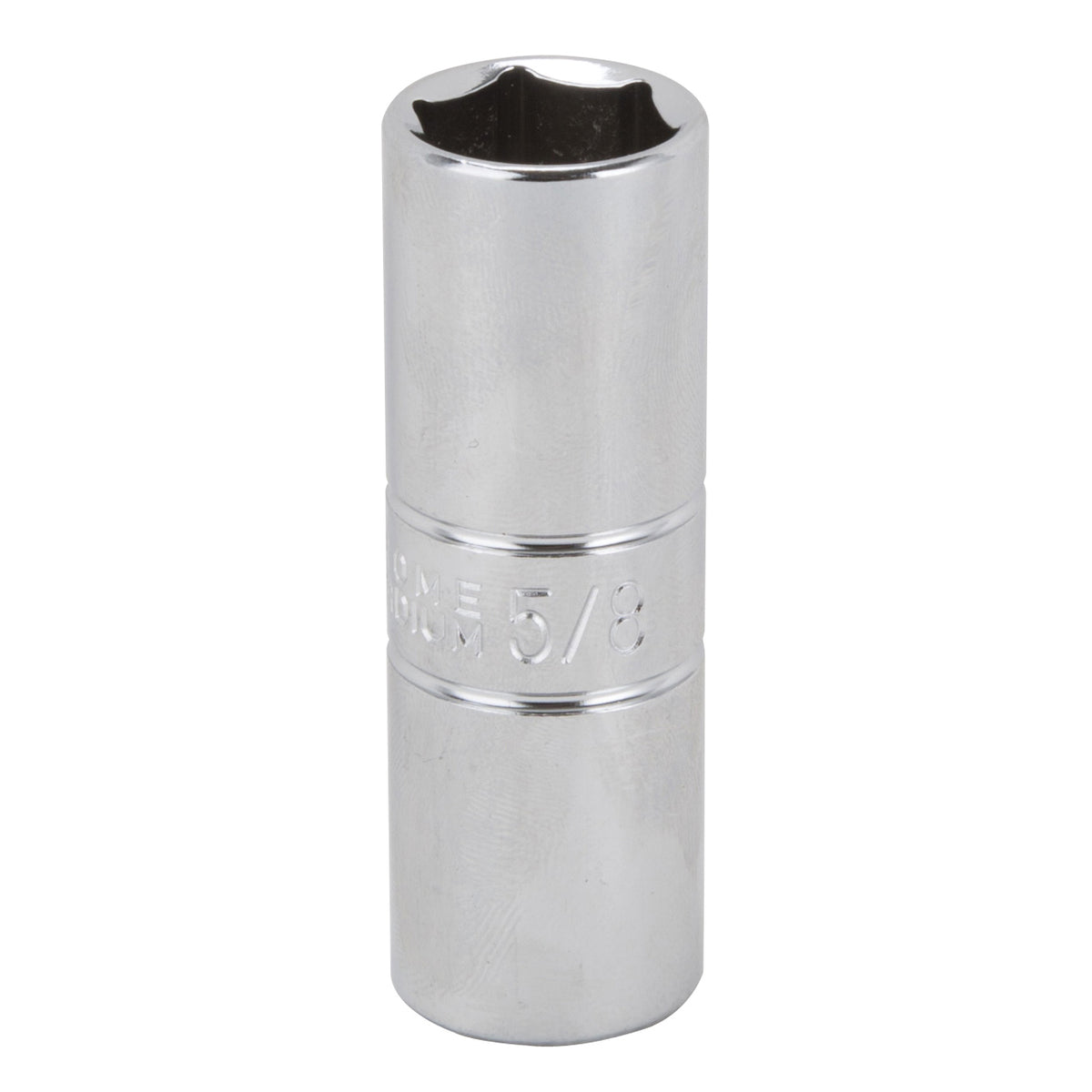 Vulcan MT6511836 Drive Socket, 5/8 in Socket, 1/2 in Drive, 6-Point, Chrome Vanadium Steel, Chrome