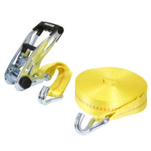 Load image into Gallery viewer, SmartStrap 167 Tie-Down, 2 in W, 30 ft L, Polyethylene, Yellow, 3333 lb, J-Hook End Fitting, Steel End Fitting
