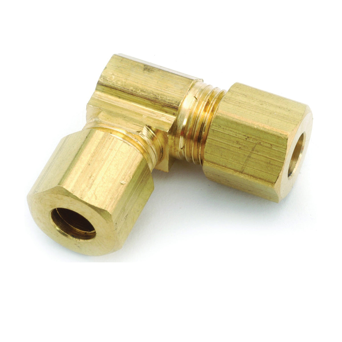 Anderson Metals 750065-06 Tube Union Elbow, 3/8 in, 90 deg Angle, Brass, 200 psi Pressure
