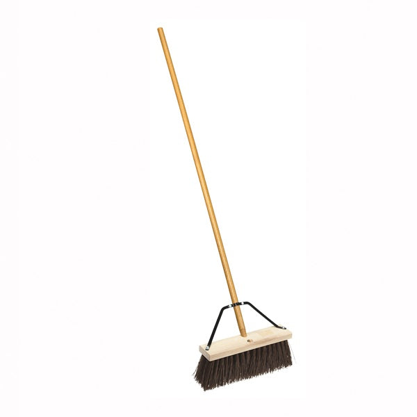Simple Spaces 454AOR (DQB # 93400) Push Broom, 5-1/4 in L Trim, Polypropylene Bristle, Outrigger Bracking, Natural