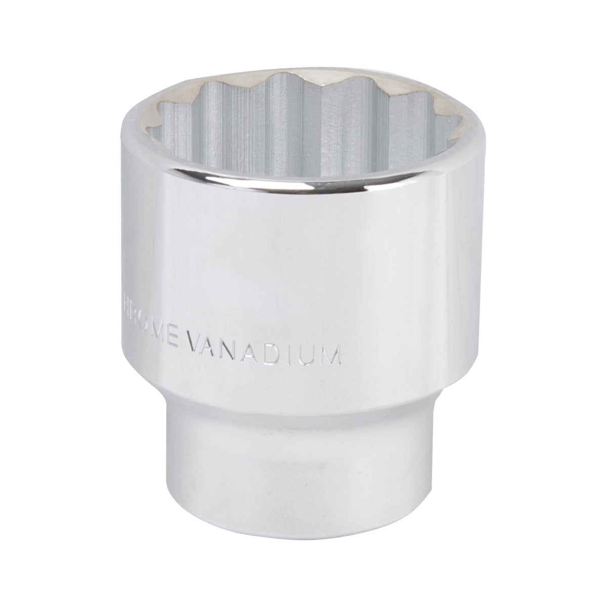 Vulcan MT-SM6048 Drive Socket, 48 mm Socket, 3/4 in Drive, 12-Point, Chrome Vanadium Steel, Chrome