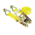 KEEPER 89519-10 Tie-Down, 1-3/4 in W, 15 ft L, Yellow, 1666 lb, J-Hook End Fitting, Steel End Fitting