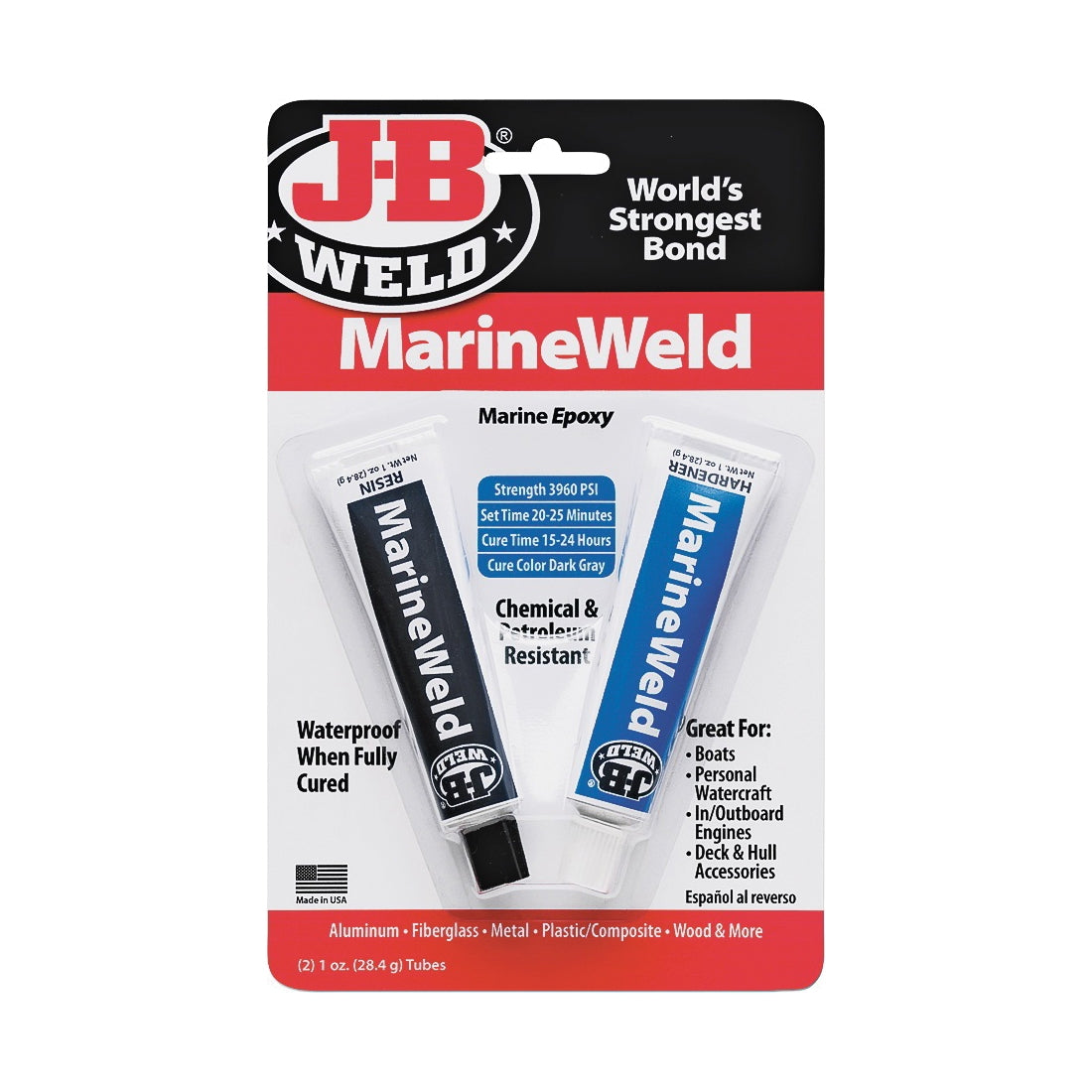J-B WELD 8272 Cold Weld Epoxy, Dark Gray, Solid, 2 oz Tube