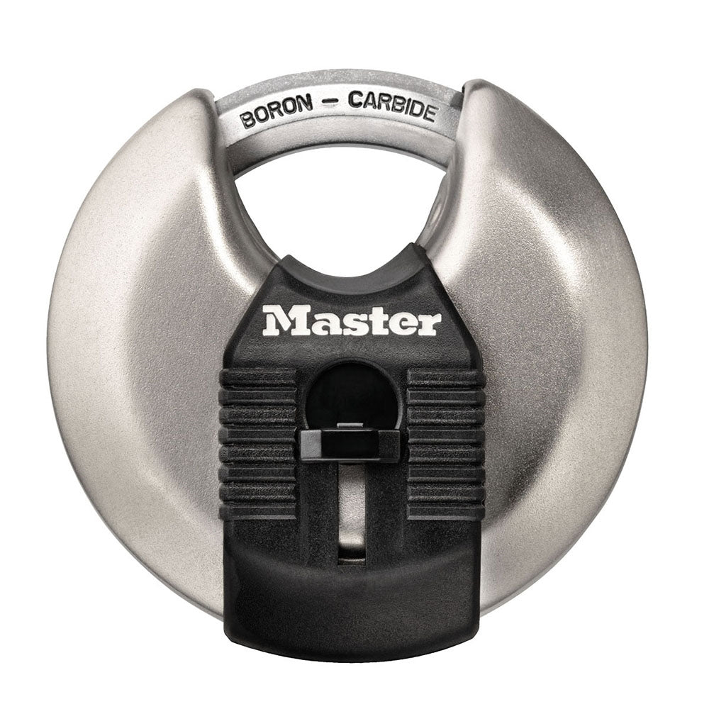 Master Lock Magnum Series M40XKAD Padlock, Keyed Alike Key, Shrouded Shackle, 3/8 in Dia Shackle, Stainless Steel Body