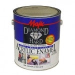 Majic Paints Diamondhard 8-1500 Series 8-1501-4 Enamel Paint, Gloss, Black, 0.5 pt, Can, Water Base