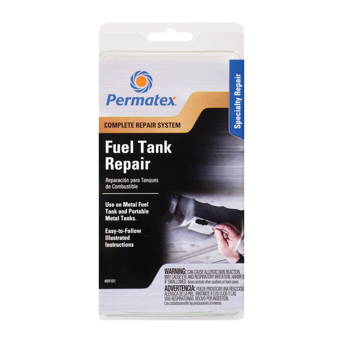 Permatex 09101 Fuel Tank Repair Kit, Liquid, Mild Part-1/Mercaptan Part-2