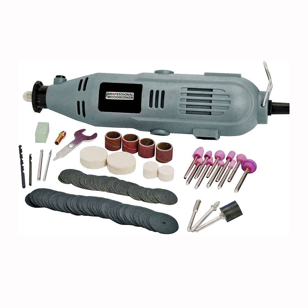Professional Woodworker 51832 Rotary Tool Kit, Keyless Chuck, 10,000 to 32,000 rpm Speed