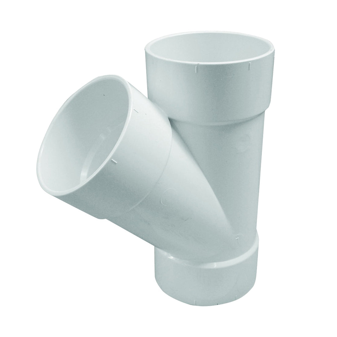 GENOVA 41064 Pipe Wye, 6 x 6 x 4 in, Hub, PVC