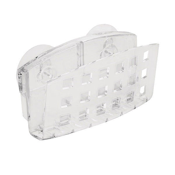 iDESIGN 25300 Sponge Holder, 1-3/4 in L, 4-1/2 in W, 2 in H, Plastic, Clear