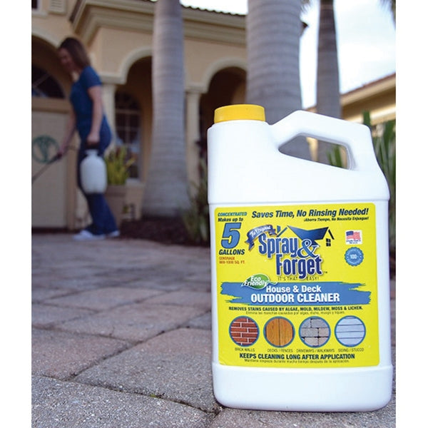 Spray &amp; Forget SFHD64OZ-4 House and Deck Cleaner, 64 oz, Liquid, Citrus, Orange