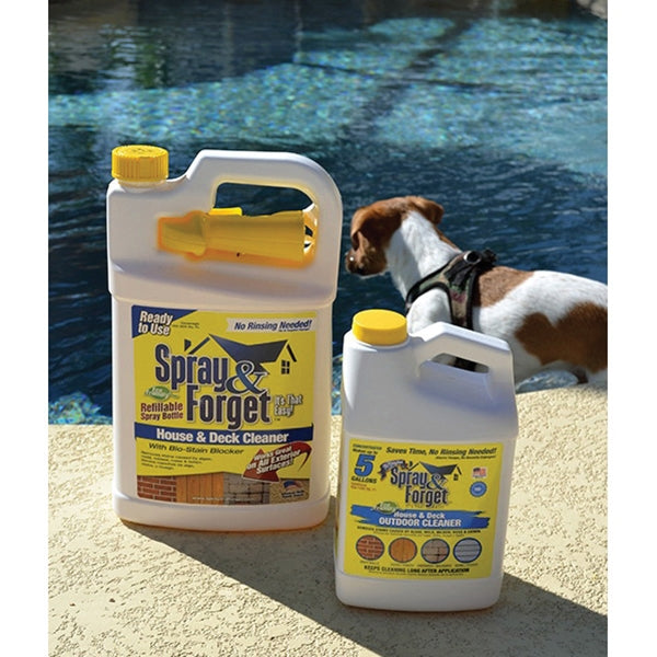Spray & Forget SFHD64OZ-4 House and Deck Cleaner, 64 oz, Liquid, Citrus, Orange