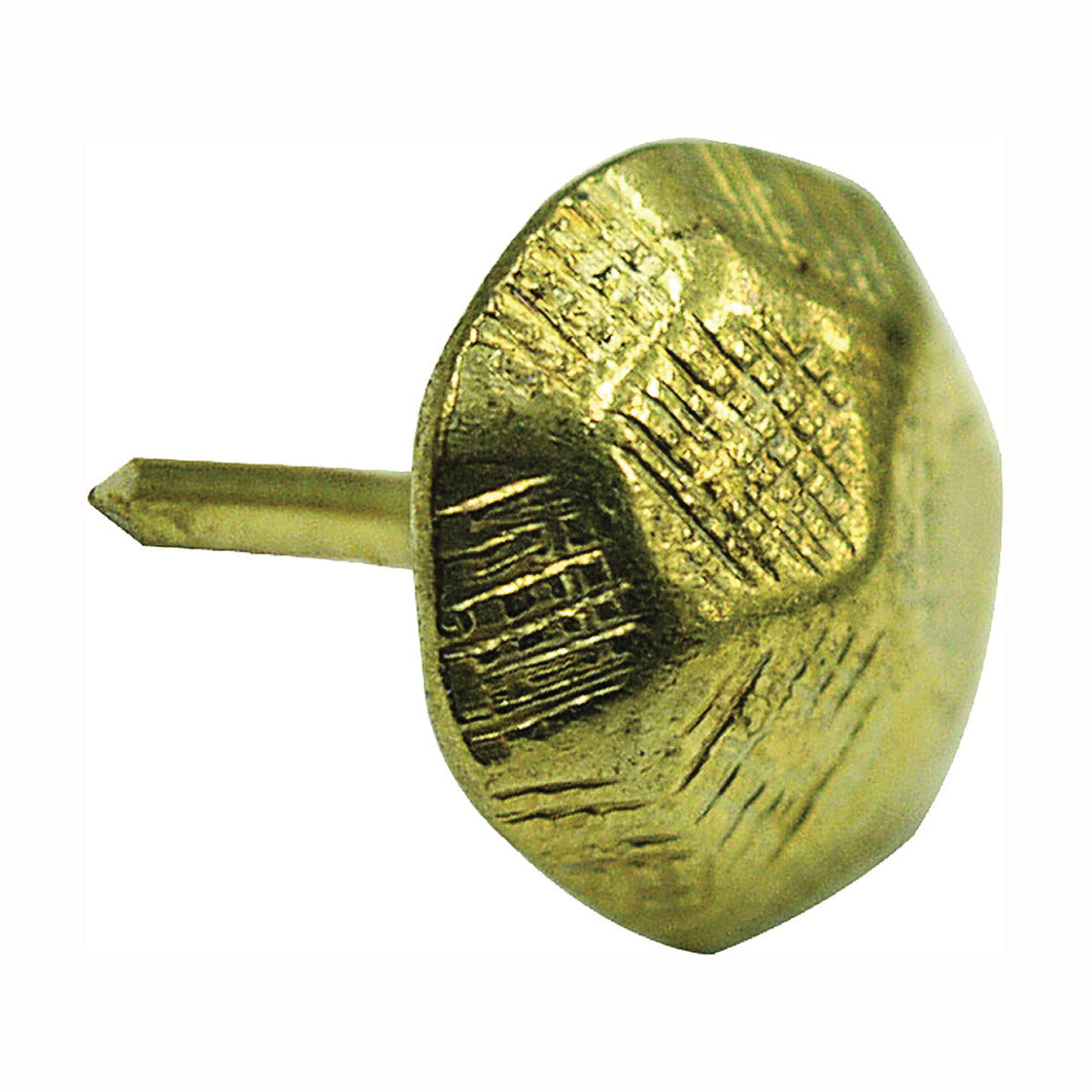 HILLMAN 122691 Furniture Nail, Brass, Hammered Head