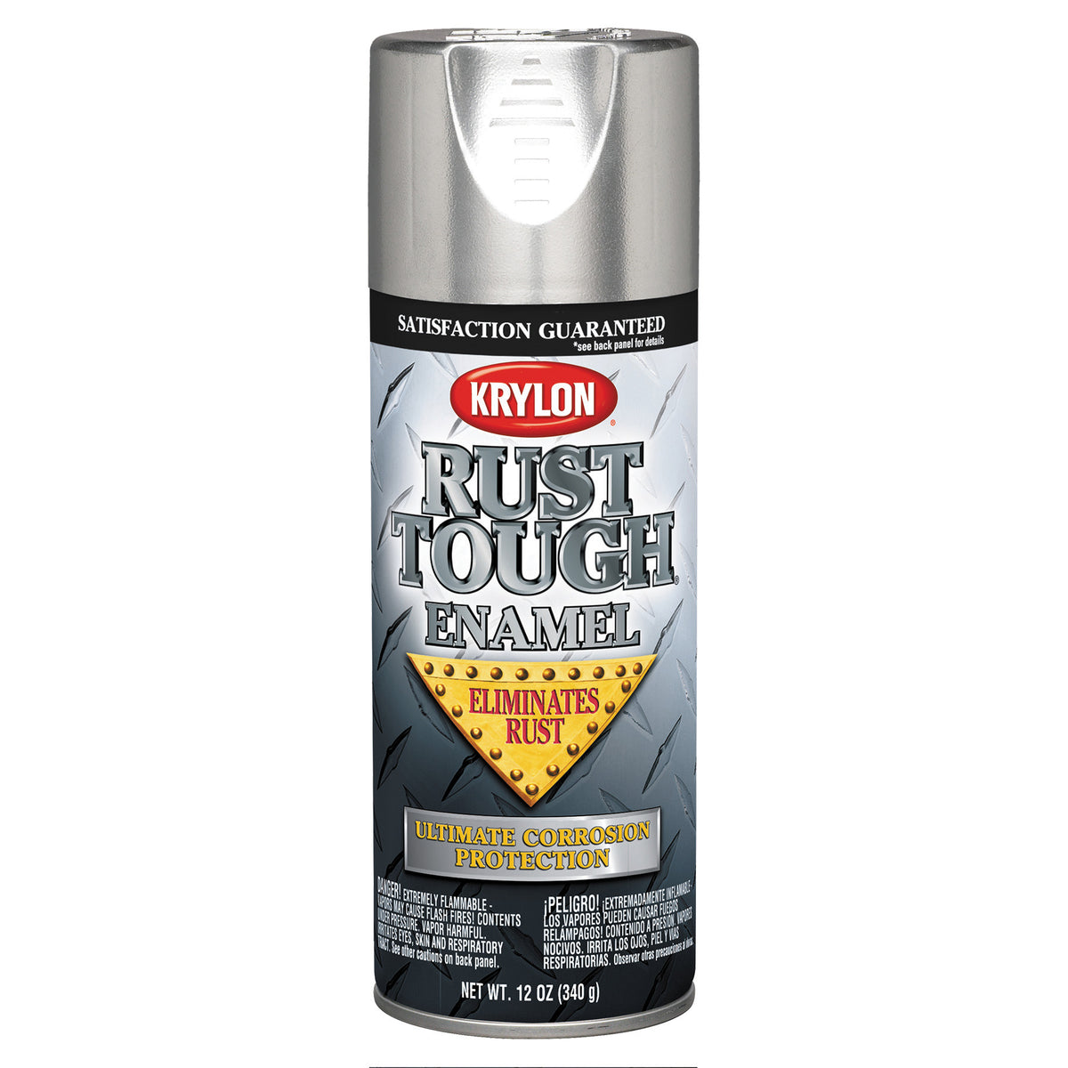 Krylon K09213007 Rust-Preventative Enamel Paint, Metallic, Aluminum, 12 oz, Can