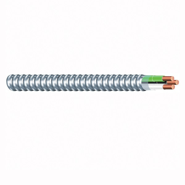 Southwire Armorlite 68580023 Armored Cable, 12 AWG Cable, 2 -Conductor, Copper Conductor, PVC Insulation