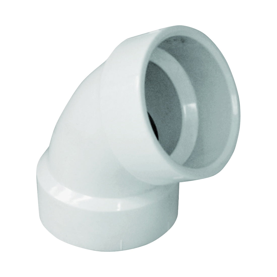 GENOVA 700 Series 70920 Drain Pipe Elbow, 2 in, Hub, 60 deg Angle, PVC, SCH 40 Schedule