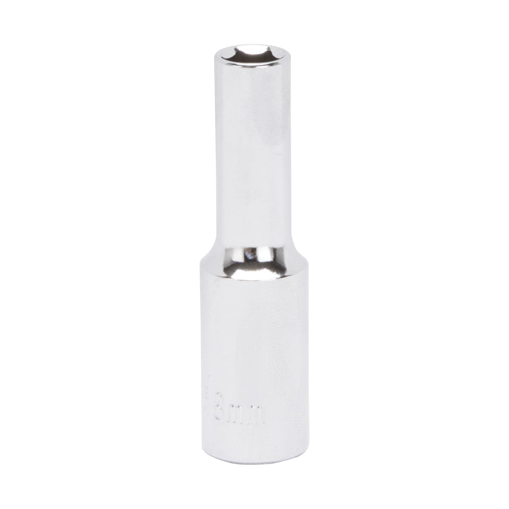 Vulcan MT6500662 Drive Socket, 8 mm Socket, 3/8 in Drive, 6-Point, Chrome Vanadium Steel, Chrome