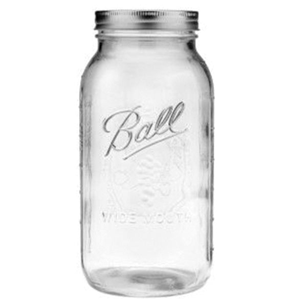 Ball 1440068100 Mason Jar, 64 oz Capacity, Glass