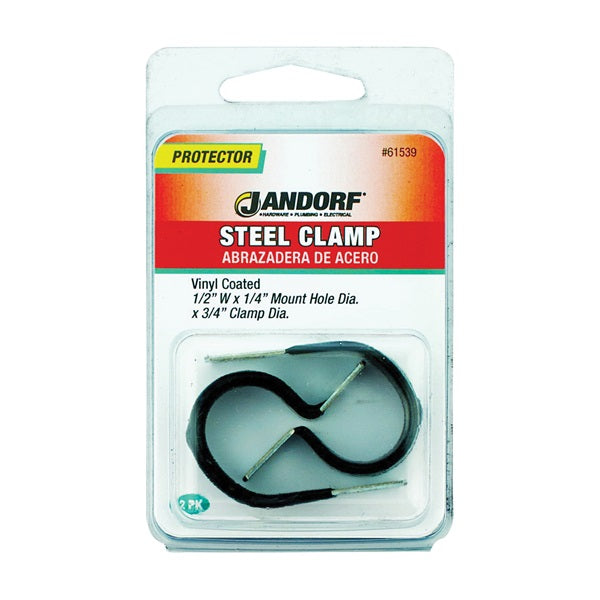 Jandorf 61539 Loom Clamp, Steel/Vinyl, Black