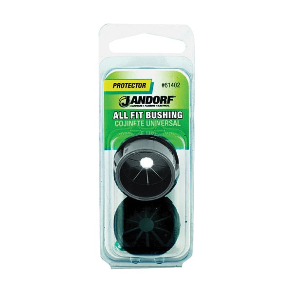 Jandorf 61402 Conduit Bushing, 3/4 in Dia Cable, Nylon, Black, 1 in Dia Panel Hole, 0.453 in Thick Panel