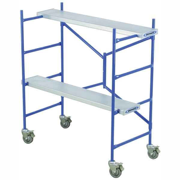 WERNER PS-48 Portable Rolling Scaffold, 12 to 36 in H Adjustment, 500 lb