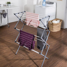 Load image into Gallery viewer, Honey-Can-Do DRY-01306 Collapsible Cloth Drying Rack, Steel, Silver, 15 in W, 42 in H, 30 in L
