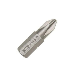 IRWIN 351011XB Insert Bit, #2 Drive, Phillips Drive, 1/4 in Shank, Hex Shank, 1 in L, High-Grade S2 Tool Steel