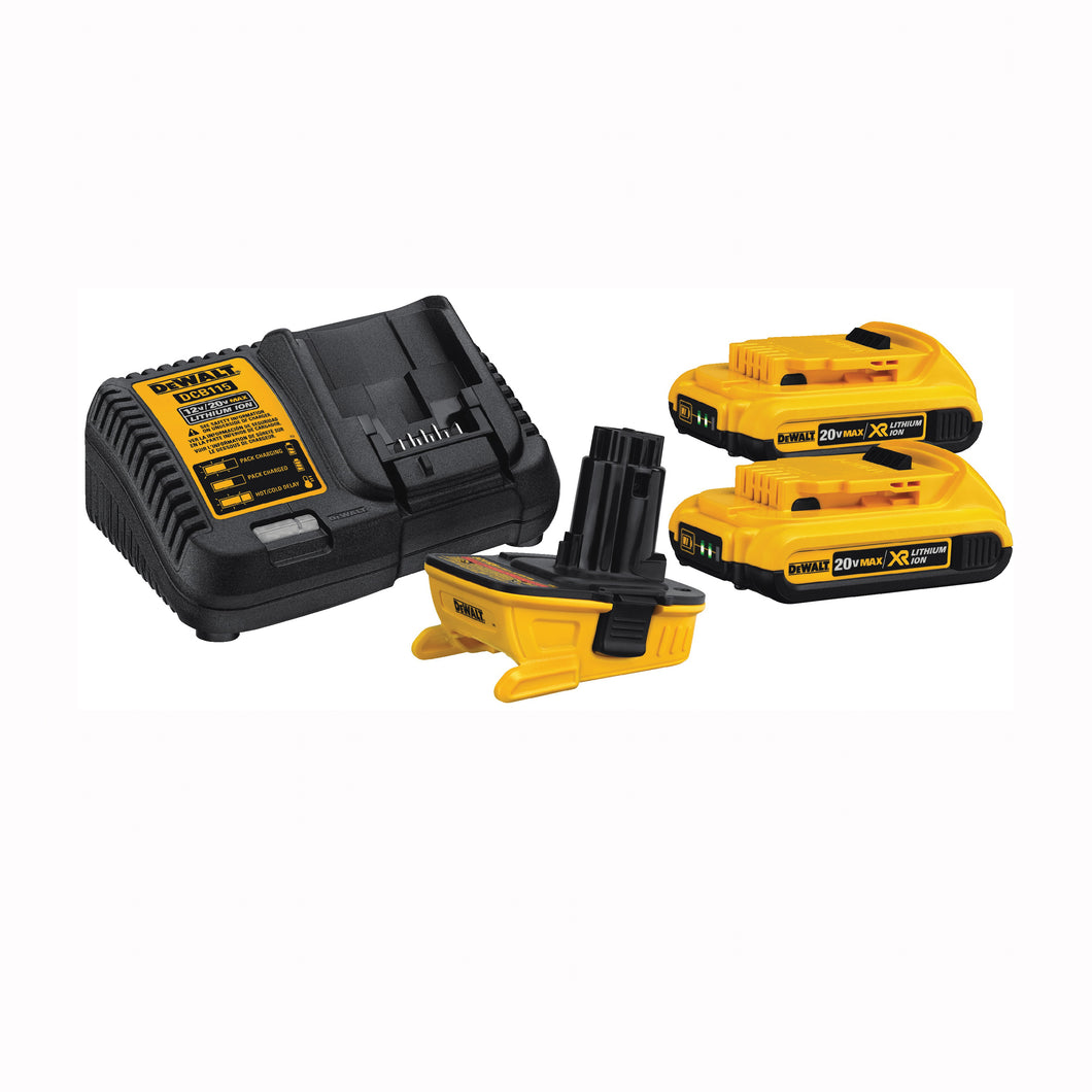 DeWALT DCA2203C 20V Max Battery Adapter Kit for 18V Tools (Includes Adapter, Batteries, and Charger)