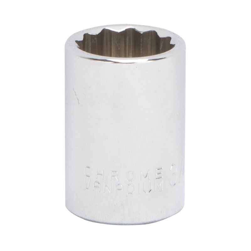 Vulcan MT6517270 Drive Socket, 3/4 in Socket, 1/2 in Drive, 12-Point, Chrome Vanadium Steel, Chrome