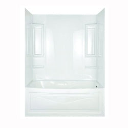 Peerless 39240 Bathtub Wall Set, 31.37 in L, 61 in W, 58 in H, Polycomposite, Adhesive Installation, White