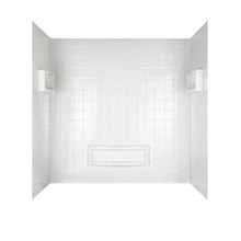 Load image into Gallery viewer, Peerless Distinction 39094-HD Bathtub Wall Set, 31-1/4 in L, 55-3/4 to 60 in W, 60 in H, Polycomposite, Tile Wall, White
