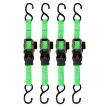 Load image into Gallery viewer, SmartStrap 468 Tie-Down, 1 in W, 6 ft L, Green, 500 lb, S-Hook End Fitting, Steel End Fitting
