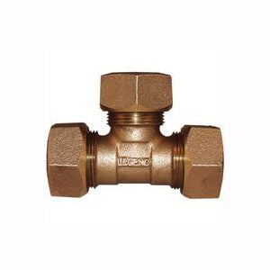 Legend T-4451NL Series 313-435NL Pipe Tee, 1 in, Ring Compression, Bronze