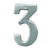 HY-KO Prestige Series BR-51SN/0 House Number, Character: 0, 5 in H Character, Nickel Character, Brass