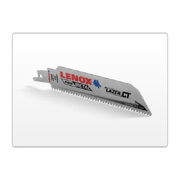 Lenox LAZER CT 2014220 Reciprocating Saw Blade, 1 in W, 6 in L, 8 TPI, Carbide Cutting Edge