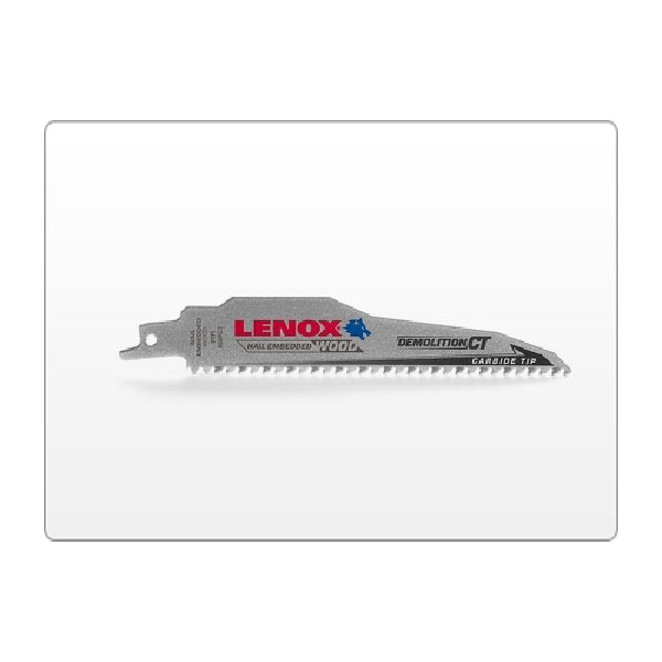 Lenox Demolition CT 1832143 Reciprocating Saw Blade, 1 in W, 9 in L, 6 TPI, Carbide Cutting Edge